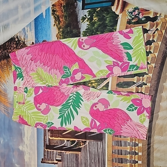 Lilly Pulitzer Parrot‎ Crop Floral Pants Size 8 - Picture 1 of 8